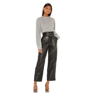 NEW‎ Song of Style Sebastienne Black Leather Pants Size XXS